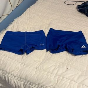 2 (Royal Blue) Spandex! 2 different brands Addidas/ Nike